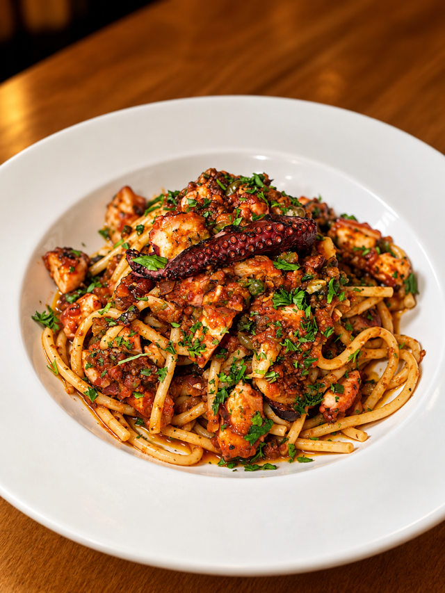 Octopus Bucatini.